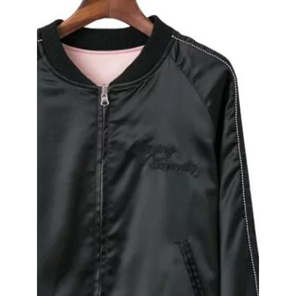 Zipper Pocket Plain Women's Jacket