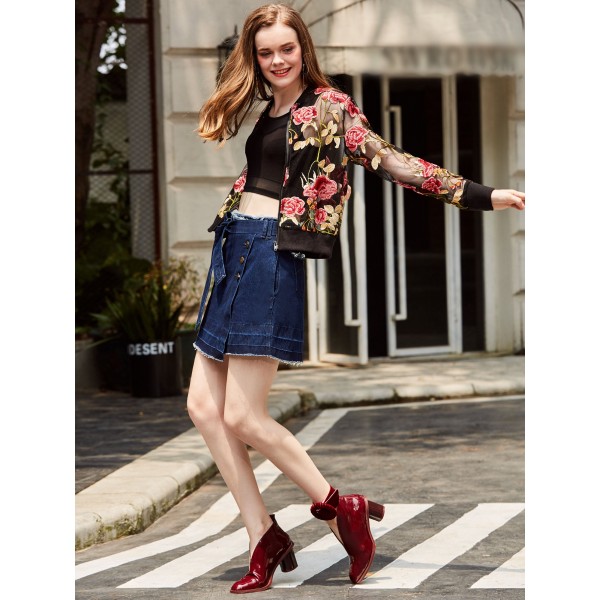 See-Through Embroidery Women's Jacket