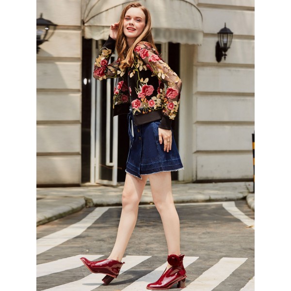 See-Through Embroidery Women's Jacket