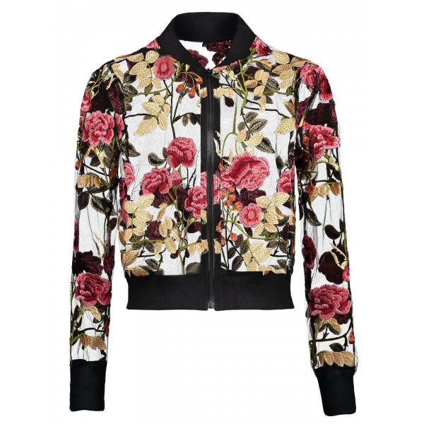 See-Through Embroidery Women's Jacket