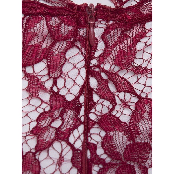 Color Block Lace Backless Women's Jumpsuit
